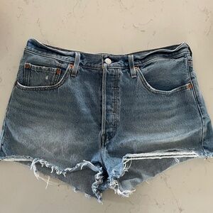 Levi’s Distressed 501 Jean Shorts